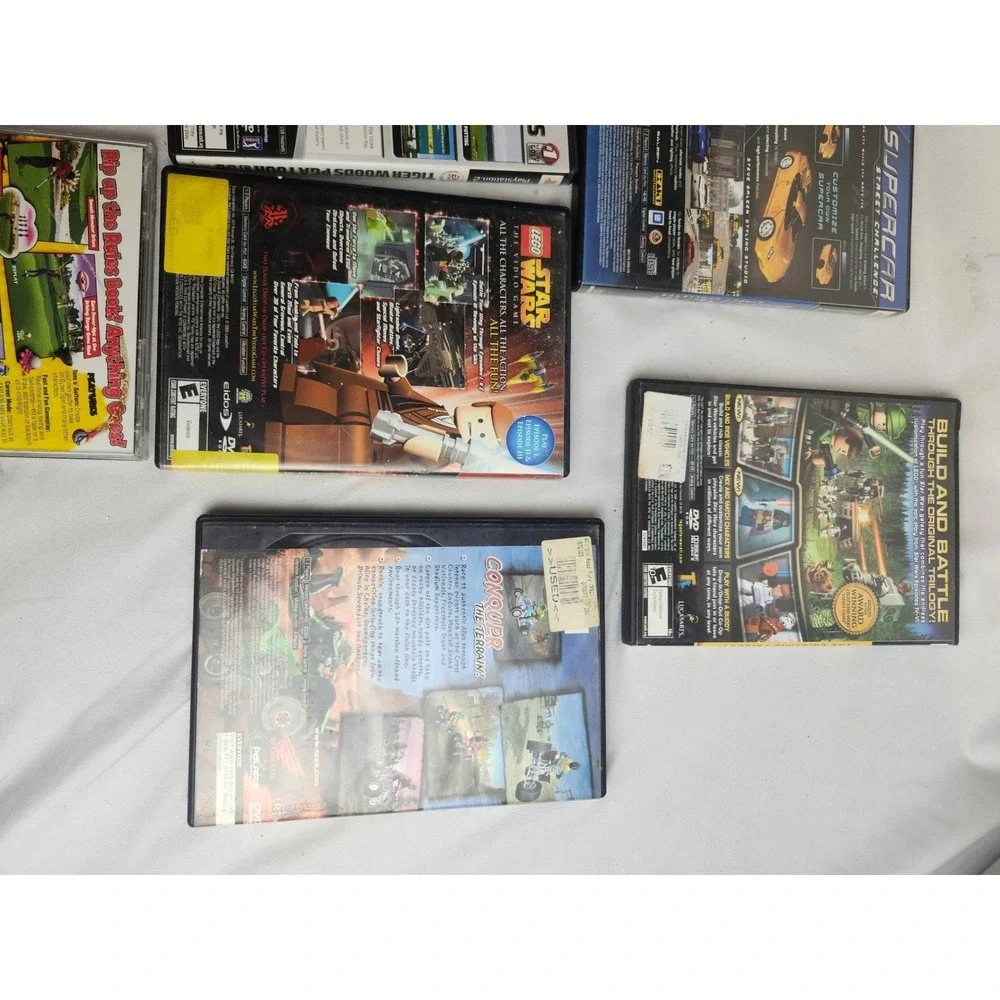 PS2 PS1 Game Lot Lego Star Wars I II Tiger Woods 06 ATV Offroad Fury CyberTiger